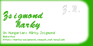 zsigmond marky business card