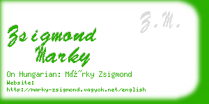 zsigmond marky business card